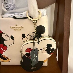 Kate Spade 2 Piece Bundle Mickey and Minnie Mini Tote & Coin Purse $458 Retail